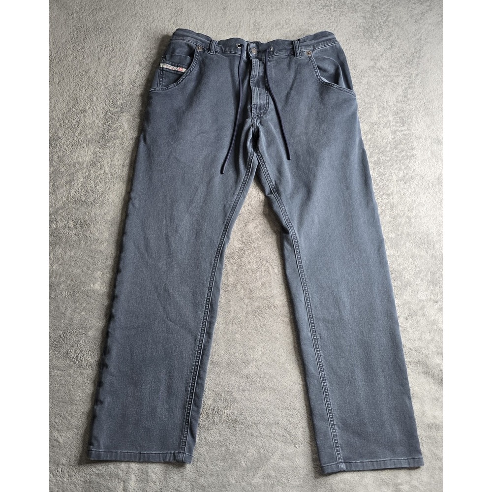 Diesel Denim Sweatpants Mens 36x32 Blue Gray Stretch Comfort Krooley 28in Inseam